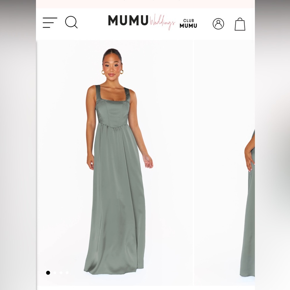 Show Me Your MuMu Sage Ruched Sweetheart Gown